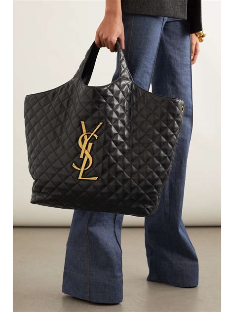 ysl shopping tote bag|ysl large quilted tote bag.